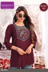 Wine By Rangmaya Cotton With Work Ladies Top